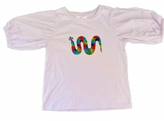 Rainbow Serpent Puff Sleeve Tshirt