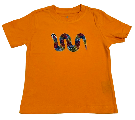 Rainbow Serpent Tee  - Harmony Week Orange (Preorder)