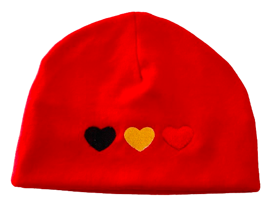 Adult Flag Hearts Beanie