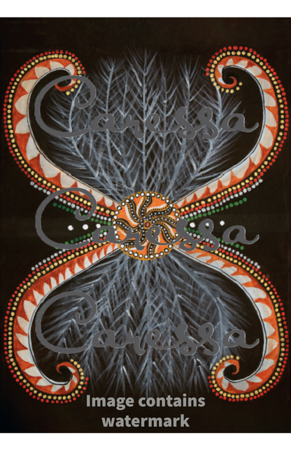 Jaawan Yiiliwiya (Lyrebird Dance) A3 Print